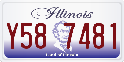 IL license plate Y587481