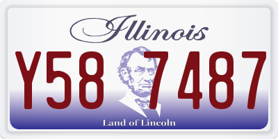 IL license plate Y587487