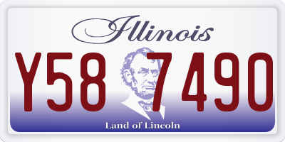 IL license plate Y587490
