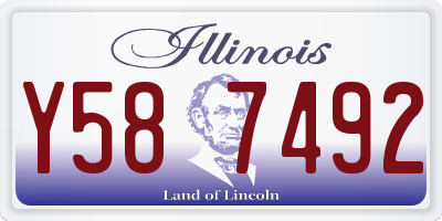 IL license plate Y587492