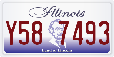 IL license plate Y587493