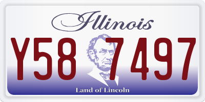 IL license plate Y587497