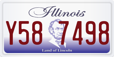 IL license plate Y587498