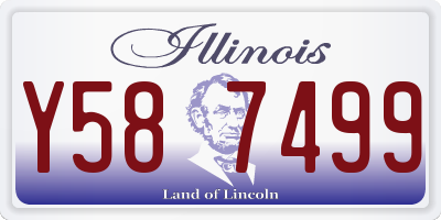 IL license plate Y587499
