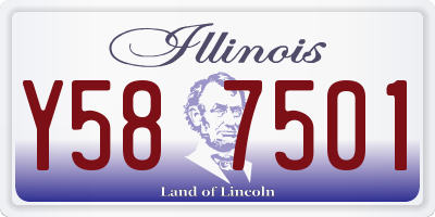 IL license plate Y587501