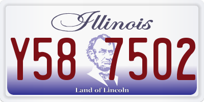 IL license plate Y587502