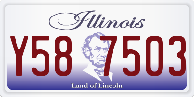 IL license plate Y587503