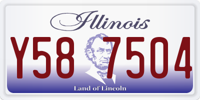 IL license plate Y587504