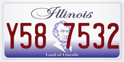 IL license plate Y587532