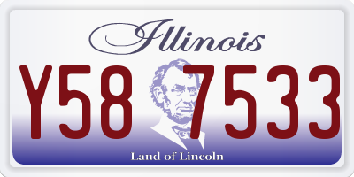IL license plate Y587533
