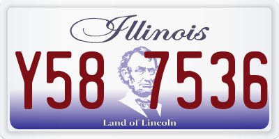 IL license plate Y587536