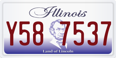 IL license plate Y587537