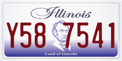 IL license plate Y587541