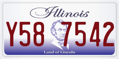 IL license plate Y587542
