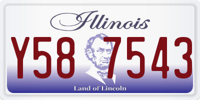 IL license plate Y587543