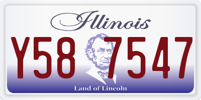 IL license plate Y587547