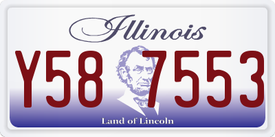 IL license plate Y587553
