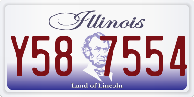 IL license plate Y587554