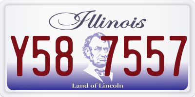 IL license plate Y587557