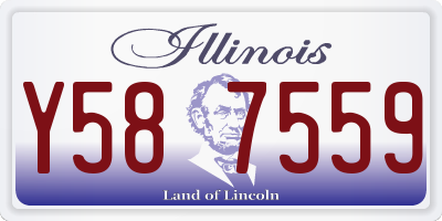 IL license plate Y587559