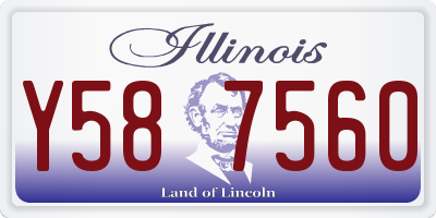 IL license plate Y587560