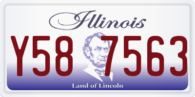 IL license plate Y587563