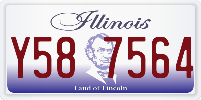 IL license plate Y587564