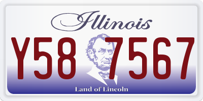 IL license plate Y587567