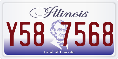 IL license plate Y587568