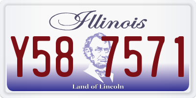 IL license plate Y587571