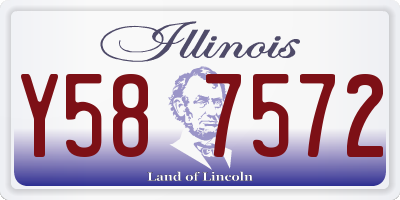 IL license plate Y587572