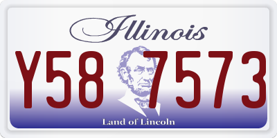 IL license plate Y587573