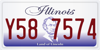 IL license plate Y587574