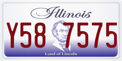 IL license plate Y587575