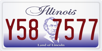 IL license plate Y587577