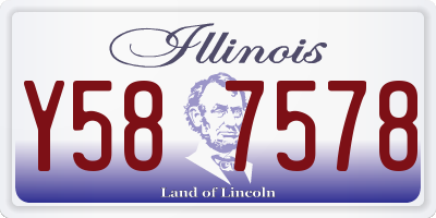 IL license plate Y587578