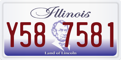 IL license plate Y587581