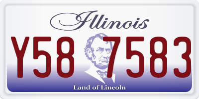 IL license plate Y587583