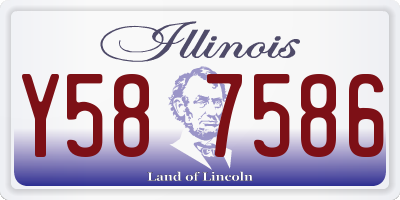 IL license plate Y587586