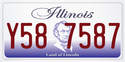 IL license plate Y587587