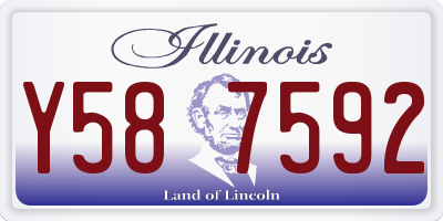 IL license plate Y587592