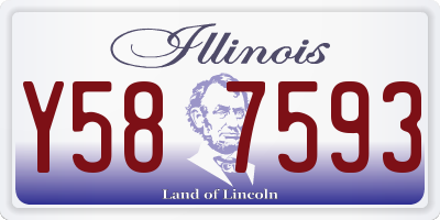IL license plate Y587593