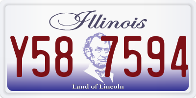 IL license plate Y587594