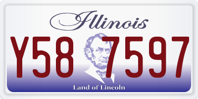 IL license plate Y587597