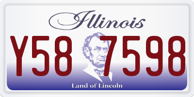 IL license plate Y587598