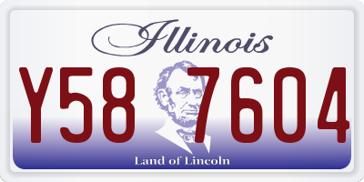 IL license plate Y587604