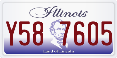 IL license plate Y587605