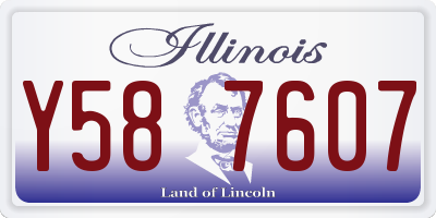 IL license plate Y587607