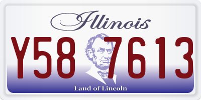 IL license plate Y587613