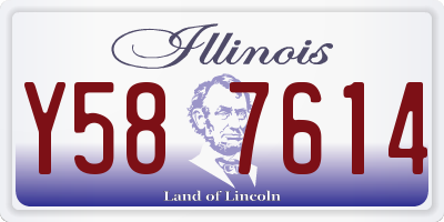 IL license plate Y587614